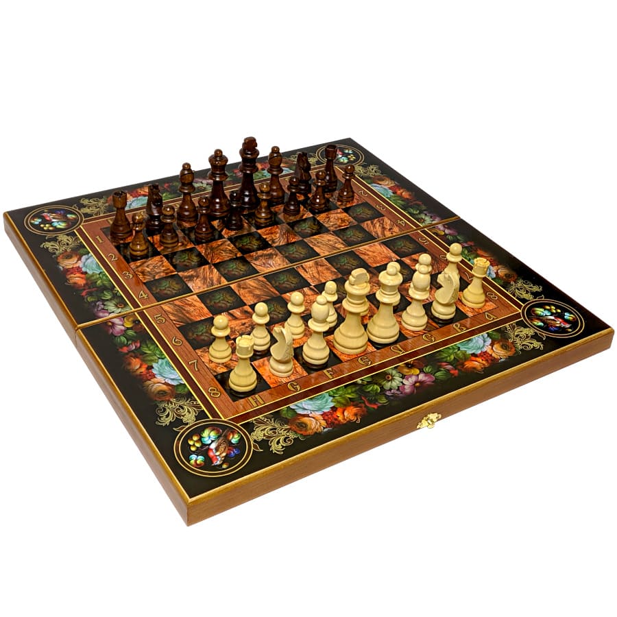 Набор Сафари 3 в 1: шахматы-нарды-шашки 50см