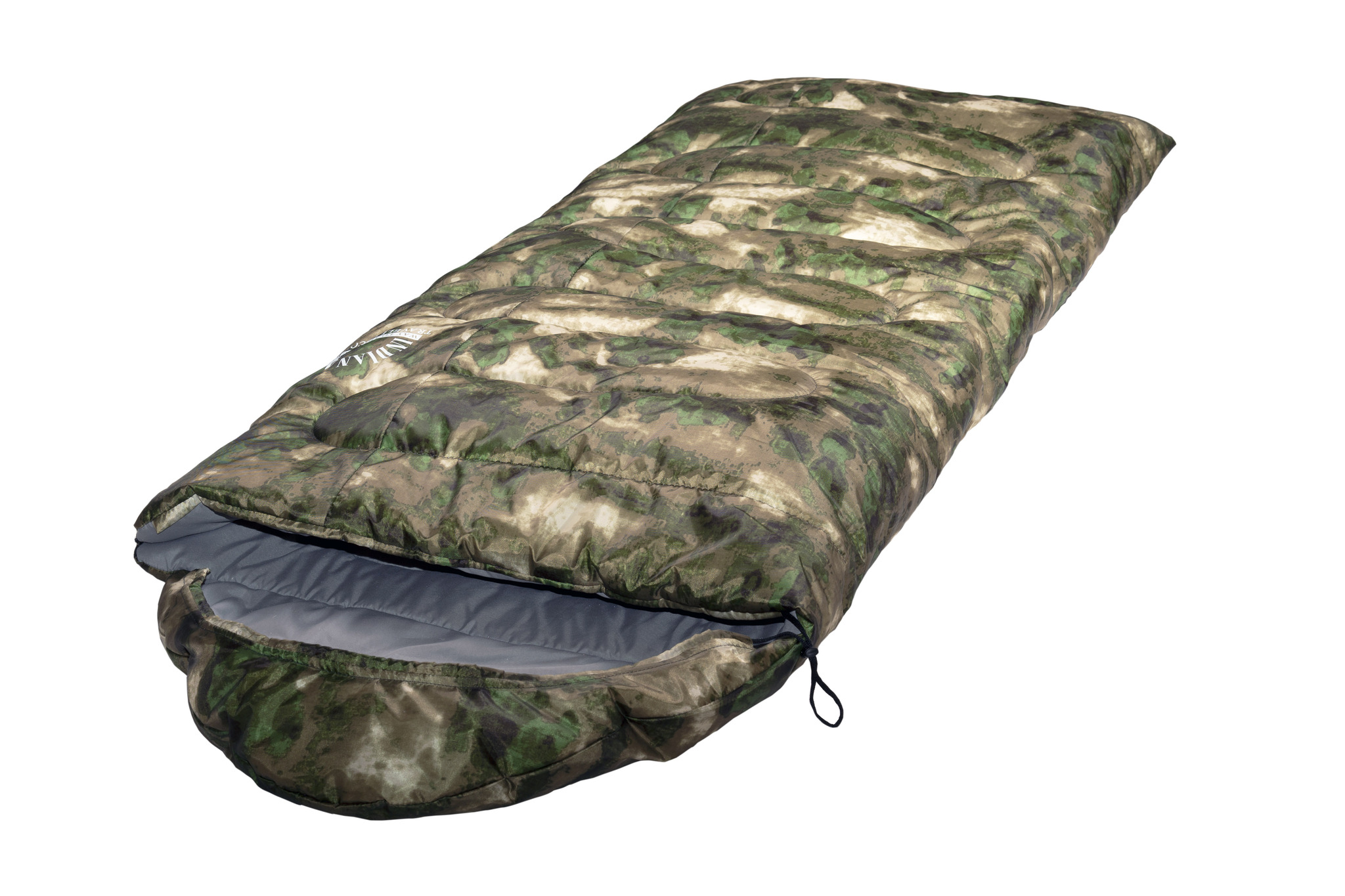 Спальный мешок TRAVELLER camo R (от -12С с подголовником 230*90)